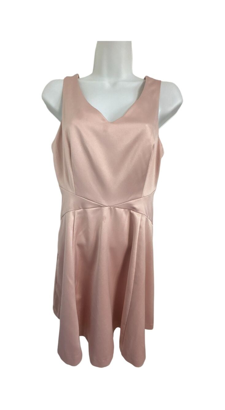 Forever 21 Contemporary Formal Sleeveless Dress Blush Skater A-line Size Small